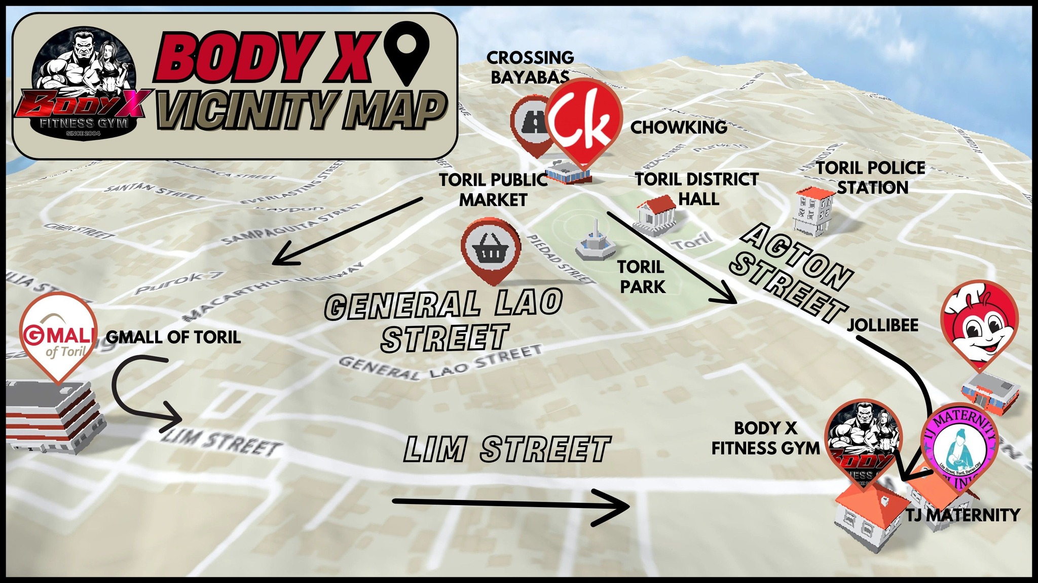 Vicinity Map of BODY X Fitness Gym